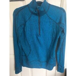 Lululemon Rush Hour 1/2 Zip- Blue/Black.   Long sleeve running top swiftly